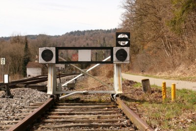 Sporstopper ved Fridingen station. Foto: Wikipedia.