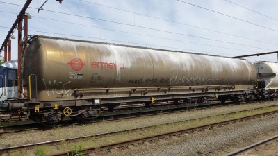 Skal til Vejle, læsset med Sorbacal SP, vejer 84,0 tons, kommer fra Rheinkalk Menden,