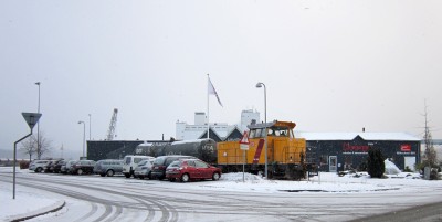 DB MK 612 med GATX tankvogn - Vejle havn 20120203