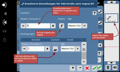 Memory hvor togvej kun stilles hvis andet kriterie er opfyldt.