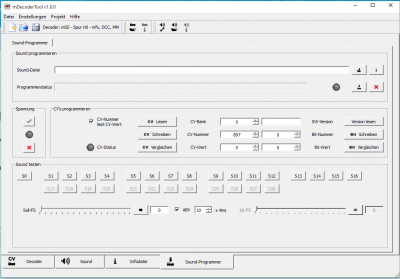 Forbindelse til Märklin SoundProgrammer.