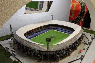 Rotterdam Station, hvor Feyenoord spiller, man kunne ved et tryk på en knap få en helikopter til at lande