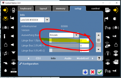 S88 LINK bus 1 med 2 moduler i kæden.